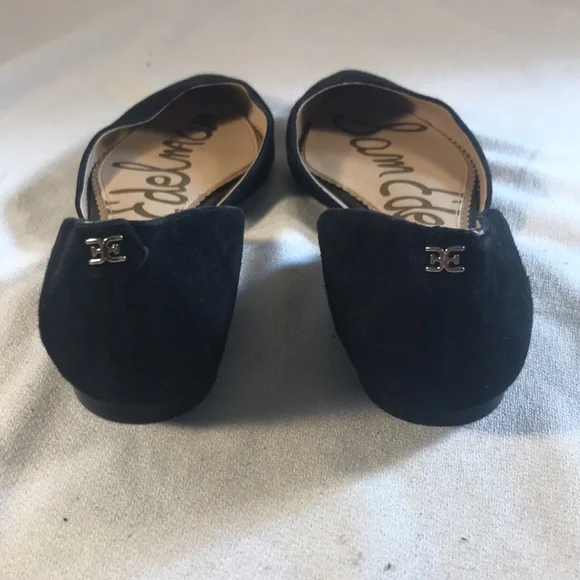 Sam Edelman Rodney Women’s Black Suede Slip On Pointy Toe Ballet Flats Size 8